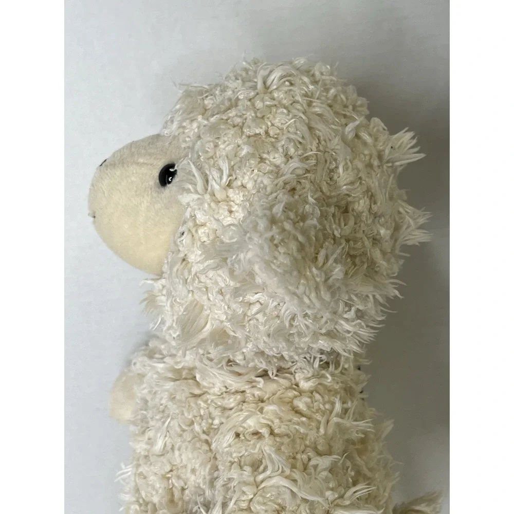 Build a Bear Loveable Lamb Plush White Brown Nose Standing Curly Shaggy 2005